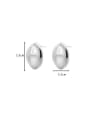 thumb Brass Geometric Trend Stud Earring 3