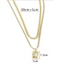 thumb Stainless steel Cubic Zirconia Geometric Trend Multi Strand Necklace 3