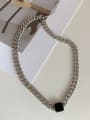 thumb Titanium Steel Enamel Geometric Vintage Hollow Chain Necklace 3