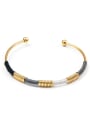 thumb Stainless steel color thread ethnic style open bracelet 2