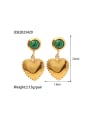 thumb Stainless steel Turquoise Heart Trend Stud Earring 3