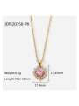thumb Stainless steel Cubic Zirconia Heart Statement Necklace 4