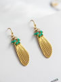 thumb Titanium Steel + Artificial Coral Multi Color Feather Trend Drop Earring 3