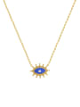 thumb Titanium 316L Stainless Steel Evil Eye Vintage Necklace with e-coated waterproof 0