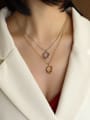 thumb Titanium 316L Stainless Steel Bead Chain  Vintage Irregular Pendant Necklace with e-coated waterproof 1