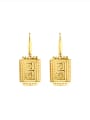 thumb Titanium 316L Stainless Steel Geometric Vintage Hook Earring with e-coated waterproof 0