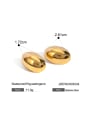 thumb Stainless steel Oval Hip Hop Stud Earring 2