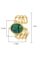 thumb Stainless steel Malchite Geometric Vintage Band Ring 2