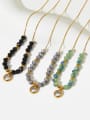 thumb Stainless steel Crystal Geometric Dainty Beaded Necklace 1