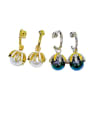thumb Brass Imitation Pearl Geometric Vintage Hook Earring 3