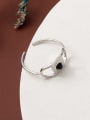 thumb Stainless steel Imitation Pearl Geometric Vintage Band Ring 1