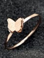 thumb Titanium Butterfly Dainty Band Ring 0