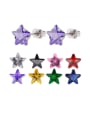 thumb Titanium Steel Five-Pointed Star Minimalist Single Earring(Single-Only one) 0
