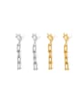 thumb Titanium Steel Geometric Chain Hip Hop Drop Earring 0