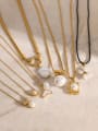 thumb Stainless steel Imitation Pearl Geometric Minimalist Necklace 1