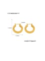 thumb Brass Geometric Minimalist Huggie Earring 2