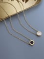 thumb Titanium 316L Stainless Steel Shell Round Vintage Necklace with e-coated waterproof 1