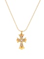 thumb Stainless steel Cubic Zirconia Cross Vintage Regligious Necklace 0