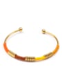 thumb Stainless steel color thread ethnic style open bracelet 0