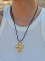 thumb Stainless steel Cubic Zirconia Cross Trend Necklace 1