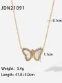 thumb Stainless steel Shell Butterfly Minimalist Necklace 2