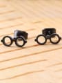 thumb Titanium Steel Hollow Glasses Minimalist Single Earring(Single-Only One) 3