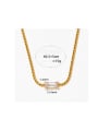 thumb Stainless steel Cubic Zirconia Geometric Dainty Link Necklace 2