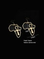 thumb Stainless steel Medallion Minimalist Cross Africa Map  Hook Earring 1