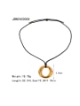 thumb Stainless steel Leather rope Geometric Vintage Necklace 2