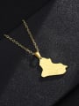 thumb Stainless steel Medallion Ethnic Map of Iraq Pendant Necklace 3