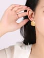 thumb Brass Geometric Trend Stud Earring 1