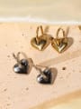 thumb Stainless steel Heart Vintage Huggie Earring 0