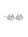 thumb Brass Cubic Zirconia Geometric Trend Stud Earring 3