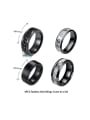 thumb Stainless steel Geometric Hip Hop Stackable Men'S Ring Set 3