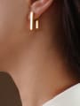 thumb Titanium 316L Stainless Steel Geometric Minimalist Huggie Earring with e-coated waterproof 3