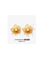 thumb Stainless steel Freshwater Pearl Flower Trend Stud Earring 2