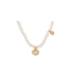 thumb Titanium Steel Freshwater Pearl Star Dainty Necklace 0