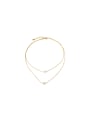 thumb Stainless steel Freshwater Pearl Geometric Dainty Multi Strand Necklace 0