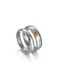 thumb Stainless steel Irregular Minimalist Couple Ring 0