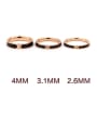 thumb Titanium Enamel Geometric Minimalist Band Ring 2