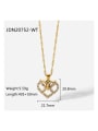 thumb Stainless steel Cubic Zirconia Heart Trend Necklace 3