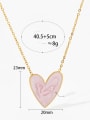 thumb Stainless steel Dainty Heart Ceramic Earring and Necklace Set 3
