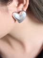 thumb Titanium Steel Resin Heart Trend Stud Earring 1