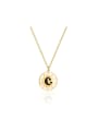 thumb Stainless steel Enamel Round Trend Necklace 0