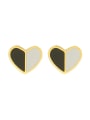 thumb Titanium 316L Stainless Steel Shell Heart Minimalist Stud Earring with e-coated waterproof 2
