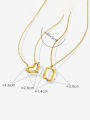 thumb Titanium Steel Geometric Minimalist  Heart Pendant Necklace 3