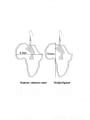 thumb Stainless steel Medallion Minimalist Hook African Pendant  Earring 2