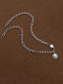 thumb Titanium 316L Stainless Steel Imitation Pearl Geometric Vintage Necklace with e-coated waterproof 2