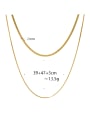 thumb Stainless steel Double Layer Chain Minimalist Necklace 3