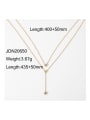 thumb Stainless steel Cubic Zirconia Geometric Trend Multi Strand Necklace 4
